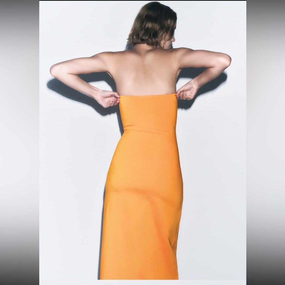NWT Zara Cutout strapless dress - Picture 4 of 7